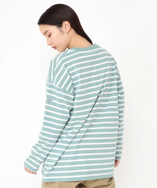 Columbia(コロンビア)の「ウィメンズリラクシングモーメントロングスリーブクルー(Tシャツ/カットソー・レディース・ベージュ/ホワイト/ネイビー/ベージュ系その他/ライトグリーン/ブルー系その他/ホワイト×ブラック・L/LL/S/M/XL)」の15枚目の写真