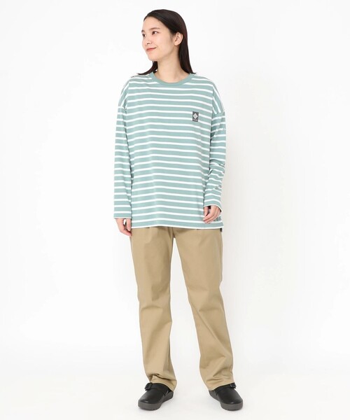 Columbia(コロンビア)の「ウィメンズリラクシングモーメントロングスリーブクルー(Tシャツ/カットソー・レディース・ベージュ/ホワイト/ネイビー/ベージュ系その他/ライトグリーン/ブルー系その他/ホワイト×ブラック・L/LL/S/M/XL)」の11枚目の写真