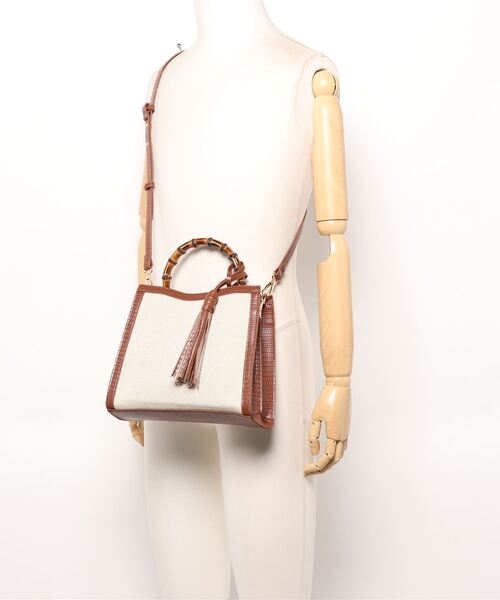 N.（N. Natural Beauty Basic）（エヌエヌナチュラルビューティーベーシック）の「フレームスクエアバンブーショルダーバッグ（ショルダーバッグ・レディース・ベージュ/ブルー/ブラウン系その他・ﾌﾘ-）」の11枚目の写真