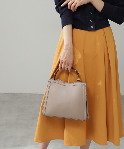 N.（N. Natural Beauty Basic）（エヌエヌナチュラルビューティーベーシック）の「フレームスクエアバンブーショルダーバッグ（ショルダーバッグ・レディース・ベージュ/ブルー/ブラウン系その他・ﾌﾘ-）」の10枚目の写真