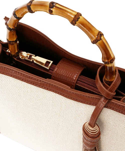 N.（N. Natural Beauty Basic）（エヌエヌナチュラルビューティーベーシック）の「フレームスクエアバンブーショルダーバッグ（ショルダーバッグ・レディース・ベージュ/ブルー/ブラウン系その他・ﾌﾘ-）」の20枚目の写真