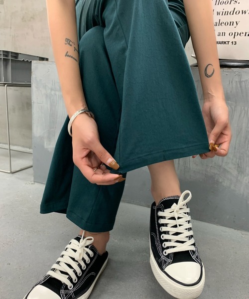 ABITOKYO（アビトーキョー）の「ハイウエストストレッチデニムセミフレアパンツ（デニムパンツ・レディース・ホワイト/ブラック/ダークグリーン/ブラウン/ピンク/グレー/パープル・S/M/L）」の14枚目の写真