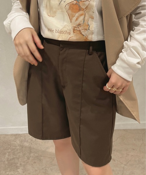 apres jour clair(アプレジュールクレア)の「【apres jour clair】ショートパンツ【SETUP着用可能】【ZOZOTOWN限定アイテム】(その他パンツ・レディース・ダークブラウン/ライトベージュ/ベージュ・フリー/X-LARGE)」の5枚目の写真