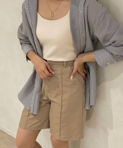 apres jour clair(アプレジュールクレア)の「【apres jour clair】ショートパンツ【SETUP着用可能】【ZOZOTOWN限定アイテム】(その他パンツ・レディース・ダークブラウン/ライトベージュ/ベージュ・フリー/X-LARGE)」の13枚目の写真