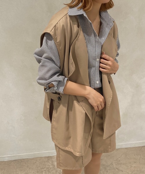 apres jour clair(アプレジュールクレア)の「【apres jour clair】ショートパンツ【SETUP着用可能】【ZOZOTOWN限定アイテム】(その他パンツ・レディース・ダークブラウン/ライトベージュ/ベージュ・フリー/X-LARGE)」の18枚目の写真