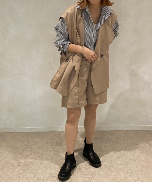 apres jour clair(アプレジュールクレア)の「【apres jour clair】ショートパンツ【SETUP着用可能】【ZOZOTOWN限定アイテム】(その他パンツ・レディース・ダークブラウン/ライトベージュ/ベージュ・フリー/X-LARGE)」の19枚目の写真