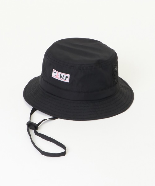 ikka（イッカ）の「CAMPワッペンバケットハット（ハット・キッズ・ブラック/ダークグリーン・FREE）」の2枚目の写真