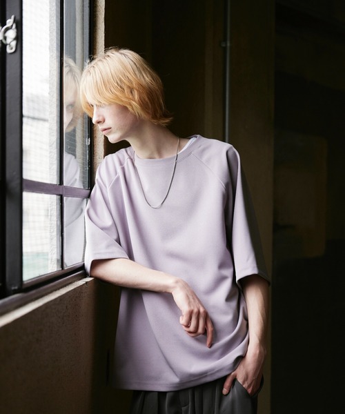 ln fortis(ロンフォルティス)の「ln fortis - ラグランスリーブジョーゼットビッグT(Tシャツ/カットソー・メンズ・ホワイト/ブラック/グレー・SMALL/MEDIUM)」の3枚目の写真