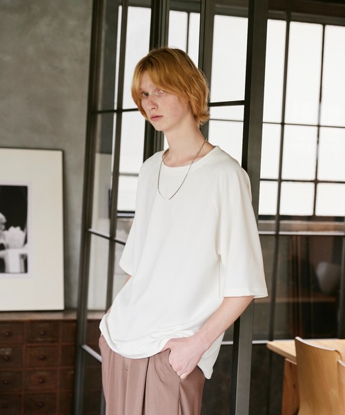 ln fortis(ロンフォルティス)の「ln fortis - ラグランスリーブジョーゼットビッグT(Tシャツ/カットソー・メンズ・ホワイト/ブラック/グレー・SMALL/MEDIUM)」の1枚目の写真