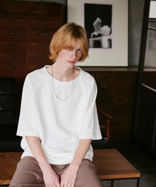 ln fortis(ロンフォルティス)の「ln fortis - ラグランスリーブジョーゼットビッグT(Tシャツ/カットソー・メンズ・ホワイト/ブラック/グレー・SMALL/MEDIUM)」の4枚目の写真