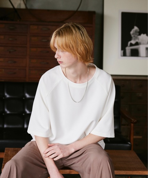 ln fortis(ロンフォルティス)の「ln fortis - ラグランスリーブジョーゼットビッグT(Tシャツ/カットソー・メンズ・ホワイト/ブラック/グレー・SMALL/MEDIUM)」の5枚目の写真