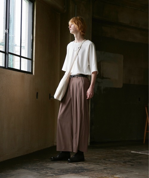 ln fortis(ロンフォルティス)の「ln fortis - ラグランスリーブジョーゼットビッグT(Tシャツ/カットソー・メンズ・ホワイト/ブラック/グレー・SMALL/MEDIUM)」の9枚目の写真