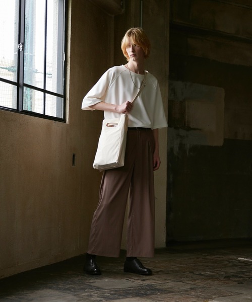 ln fortis(ロンフォルティス)の「ln fortis - ラグランスリーブジョーゼットビッグT(Tシャツ/カットソー・メンズ・ホワイト/ブラック/グレー・SMALL/MEDIUM)」の10枚目の写真