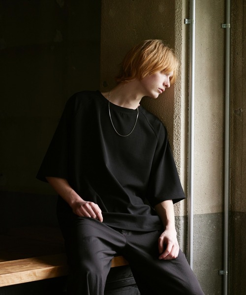 ln fortis(ロンフォルティス)の「ln fortis - ラグランスリーブジョーゼットビッグT(Tシャツ/カットソー・メンズ・ホワイト/ブラック/グレー・SMALL/MEDIUM)」の20枚目の写真