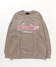 【INDIAN】サテン刺繍オーバーサイズトレーナー
