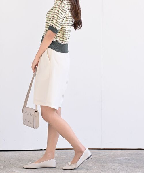 rps（アールピーエス）の「麻調センターシームハーフパンツ（その他パンツ・レディース・ブラック/グリーン/アイボリー・M）」の5枚目の写真