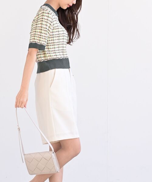 rps（アールピーエス）の「麻調センターシームハーフパンツ（その他パンツ・レディース・ブラック/グリーン/アイボリー・M）」の7枚目の写真