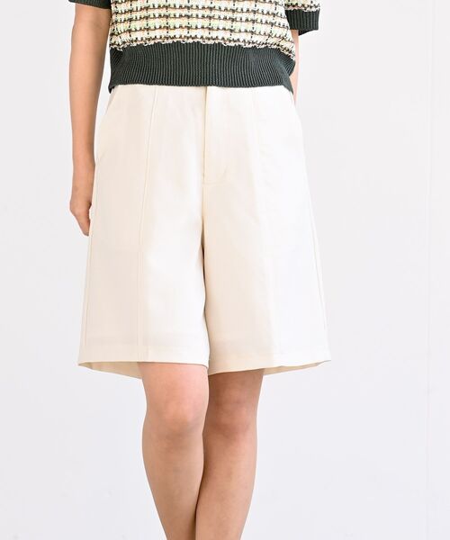 rps（アールピーエス）の「麻調センターシームハーフパンツ（その他パンツ・レディース・ブラック/グリーン/アイボリー・M）」の8枚目の写真