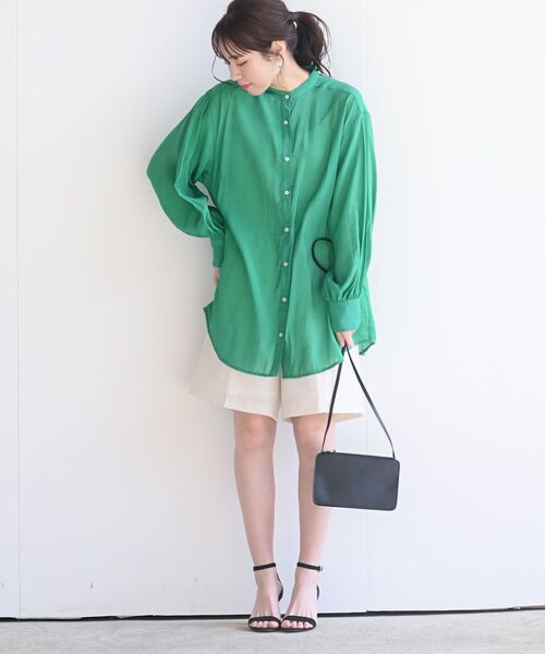 rps（アールピーエス）の「麻調センターシームハーフパンツ（その他パンツ・レディース・ブラック/グリーン/アイボリー・M）」の17枚目の写真