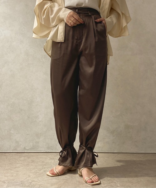 apres jour clair(アプレジュールクレア)の「【apres jour clair】紐付き裾2WAYパンツ【ZOZOTOWN限定アイテム】(その他パンツ・レディース・カーキ/ダークブラウン・X-LARGE/フリー)」の6枚目の写真