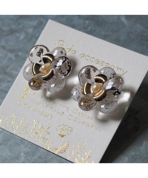 tone(トーン)の「【Riida】OHANA(ピアス)(MA)(ピアス(両耳用)・レディース・ブラック/ベージュ/パープル/ブラウン/レッド/ブラウン系その他/ピンク系その他/ホワイト/イエロー/オレンジ/その他/ピンク/ホワイト系その他/パープル系その他・FREE)」の19枚目の写真