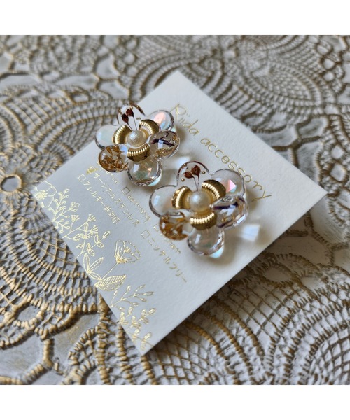 tone(トーン)の「【Riida】OHANA(ピアス)(MA)(ピアス(両耳用)・レディース・ブラック/ベージュ/パープル/ブラウン/レッド/ブラウン系その他/ピンク系その他/ホワイト/イエロー/オレンジ/その他/ピンク/ホワイト系その他/パープル系その他・FREE)」の21枚目の写真