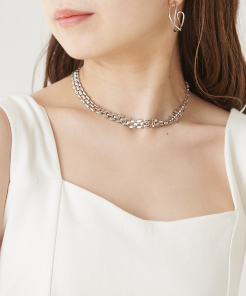 Chico(チコ)の「スクエアメタルチョーカー(チョーカー・レディース・シルバー/ゴールド・FREE)」の8枚目の写真