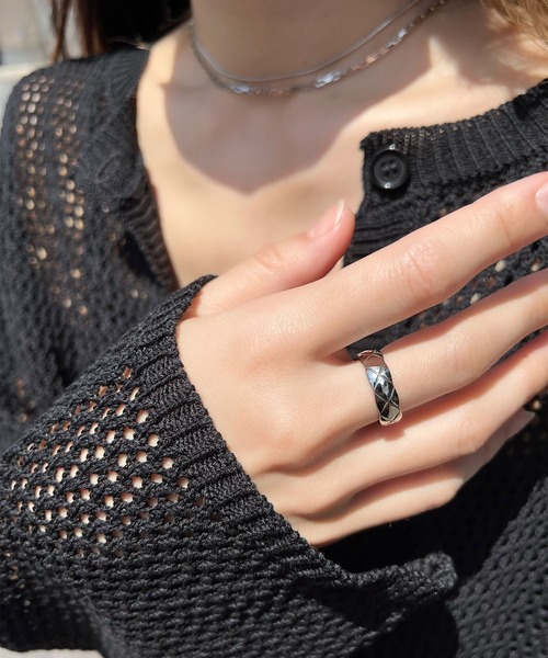 blackdia ocean(ブラックダイヤオーシャン)の「blackdia ocean キルティングデザインリング(リング・レディース・シルバー/ゴールド/ピンクゴールド/ゴールド系その他/ピンク系その他/シルバー系その他・11号/9号/16号/14号/18号/7号)」の7枚目の写真