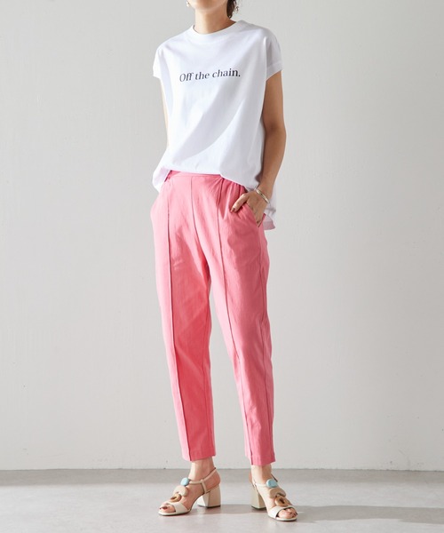 BEARDSLEY（ビアズリー）の「ピンタックテーパード麻調パンツ（その他パンツ・レディース・ピンク/イエロー/グリーン/ブルー・FREE）」の15枚目の写真