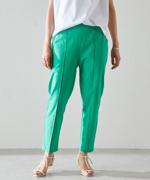 BEARDSLEY（ビアズリー）の「ピンタックテーパード麻調パンツ（その他パンツ・レディース・ピンク/イエロー/グリーン/ブルー・FREE）」の22枚目の写真