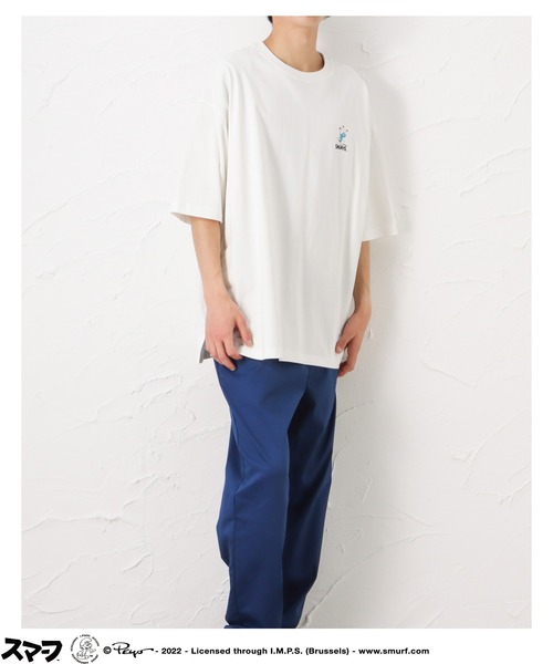Mac-House(マックハウス)の「Smurf スマーフ プリントオーバーTシャツ(Tシャツ/カットソー・メンズ・ホワイト/ブラック/グリーン・M/L)」の10枚目の写真