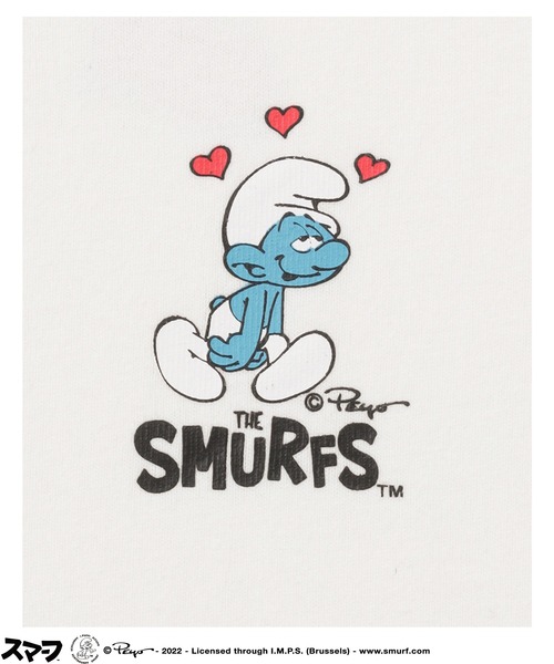 Mac-House(マックハウス)の「Smurf スマーフ プリントオーバーTシャツ(Tシャツ/カットソー・メンズ・ホワイト/ブラック/グリーン・M/L)」の20枚目の写真