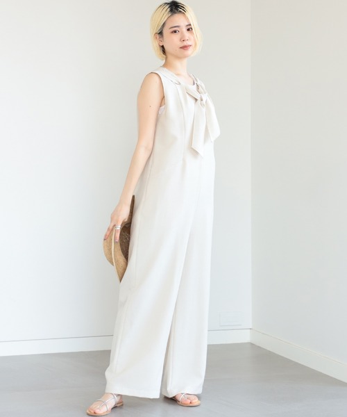 Ray BEAMS(レイビームス)の「Ray BEAMS / ネック リボン オールインワン(つなぎ/オールインワン・レディース・ブラック/ホワイト系その他6・1/0)」の13枚目の写真