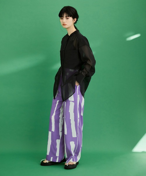 ADAM ET ROPE'（アダムエロペ）の「〈追加〉バンドカラーシアーシャツ（シャツ/ブラウス・レディース・ホワイト/ブラック/ピンク/ホワイト系その他2・FREE）」の19枚目の写真