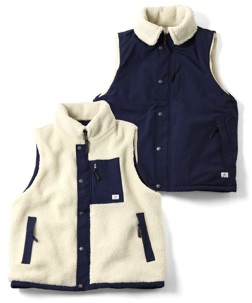 ¥36,000新品正規品HORN GARMENT/Mリバーシブルベストアウター リバーシブル ボアxタスロンベスト | ジムマスター（gym master