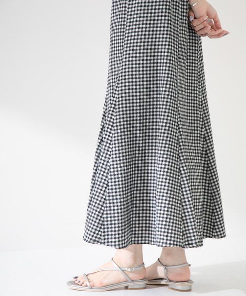 ITEMS URBANRESEARCH(アイテムズ アーバンリサーチ)の「リップルギンガムスカート(スカート・レディース・ブラウン/ブラック・FREE)」の20枚目の写真