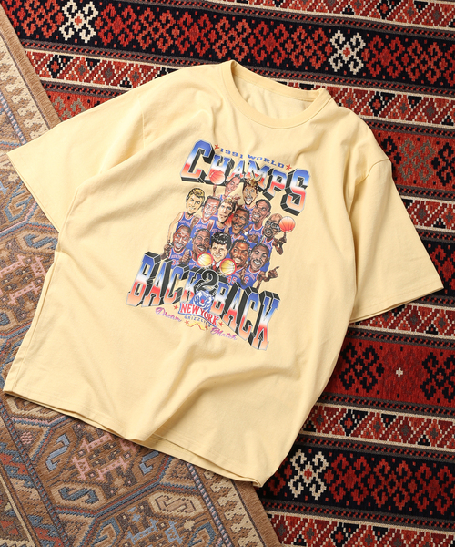 B.C STOCK(ベーセーストック)の「CRH C/N-T-BACK 2 BACK-(Tシャツ/カットソー・メンズ・ホワイト/イエロー・SMALL/MEDIUM/LARGE)」の2枚目の写真