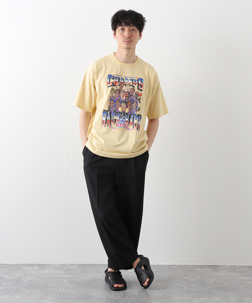 B.C STOCK(ベーセーストック)の「CRH C/N-T-BACK 2 BACK-(Tシャツ/カットソー・メンズ・ホワイト/イエロー・SMALL/MEDIUM/LARGE)」の18枚目の写真