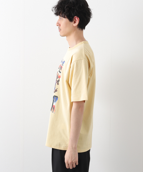 B.C STOCK(ベーセーストック)の「CRH C/N-T-BACK 2 BACK-(Tシャツ/カットソー・メンズ・ホワイト/イエロー・SMALL/MEDIUM/LARGE)」の16枚目の写真