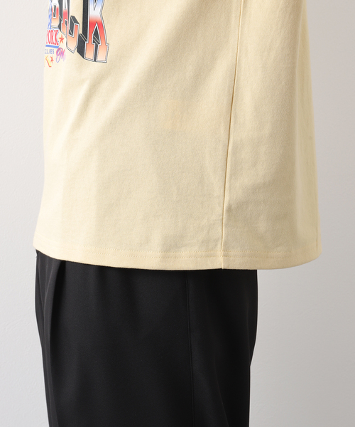 B.C STOCK(ベーセーストック)の「CRH C/N-T-BACK 2 BACK-(Tシャツ/カットソー・メンズ・ホワイト/イエロー・SMALL/MEDIUM/LARGE)」の10枚目の写真