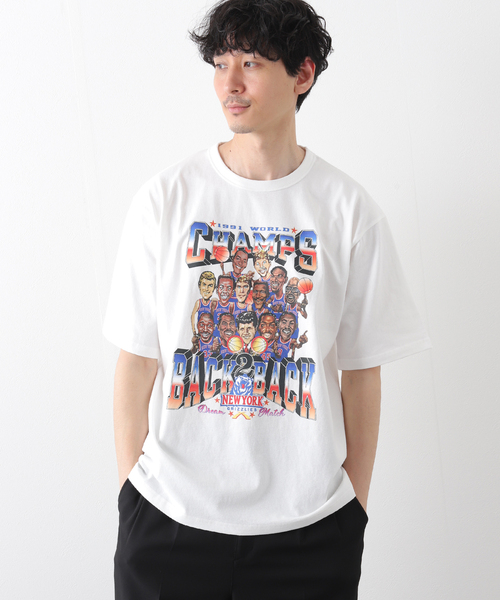 B.C STOCK(ベーセーストック)の「CRH C/N-T-BACK 2 BACK-(Tシャツ/カットソー・メンズ・ホワイト/イエロー・SMALL/MEDIUM/LARGE)」の4枚目の写真