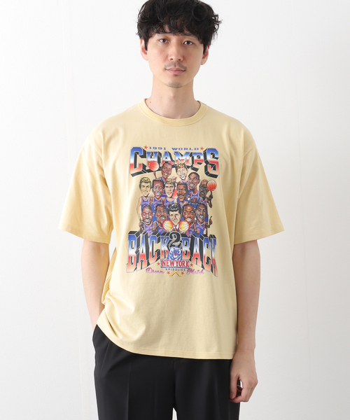B.C STOCK(ベーセーストック)の「CRH C/N-T-BACK 2 BACK-(Tシャツ/カットソー・メンズ・ホワイト/イエロー・SMALL/MEDIUM/LARGE)」の3枚目の写真