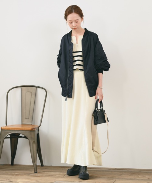 JOURNAL STANDARD（ジャーナルスタンダード）の「■リバーシブルMA-1（MA-1・レディース・カーキ系1/ベージュ系その他/ネイビー/ブラック・FREE）」の7枚目の写真