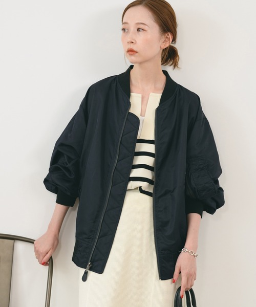 JOURNAL STANDARD（ジャーナルスタンダード）の「■リバーシブルMA-1（MA-1・レディース・カーキ系1/ベージュ系その他/ネイビー/ブラック・FREE）」の9枚目の写真