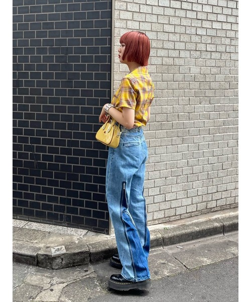 jouetie（ジュエティ）の「ダブルボタンブラウス（シャツ/ブラウス・レディース・ブラック/パープル/イエロー/アイボリー・MEDIUM）」の6枚目の写真