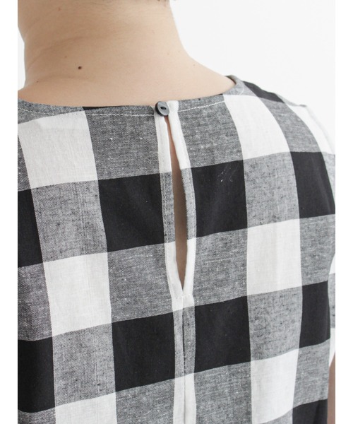 Lugnoncure(ルノンキュール)の「綿麻ノースリーブトップス【セットアップ可】(シャツ/ブラウス・レディース・ブラック/ベージュ/オフホワイト・フリ-)」の10枚目の写真