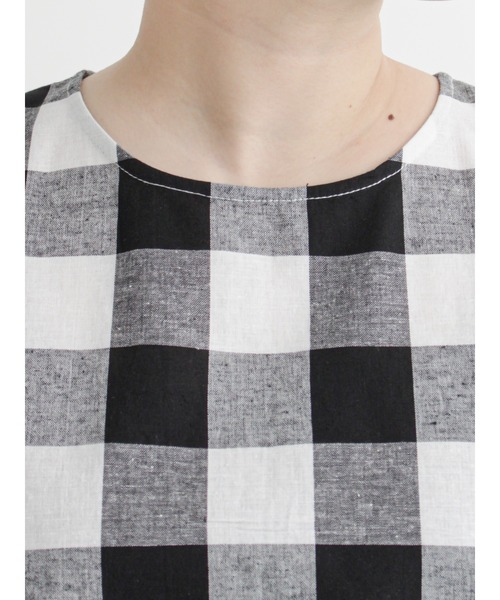 Lugnoncure(ルノンキュール)の「綿麻ノースリーブトップス【セットアップ可】(シャツ/ブラウス・レディース・ブラック/ベージュ/オフホワイト・フリ-)」の11枚目の写真