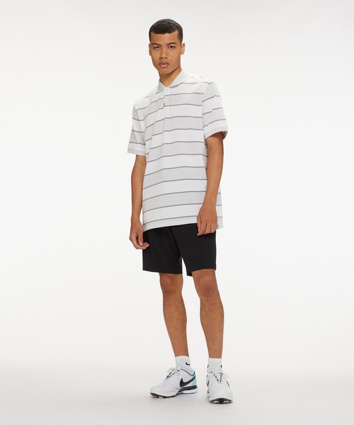 Nike ダークグレー ストライプ ポロシャツ M NIKE ナイキ（NIKE）（メンズ）ゴルフウェア 速乾 ドライ