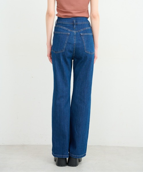 FREE'S MART（フリーズマート）の「【Sシリーズ対応】ハイウエストピンタックフレアデニムパンツ（デニムパンツ・レディース・ホワイト系その他/ブルー系その他/ダークネイビー・MEDIUM/SMALL/X-SMALL）」の13枚目の写真