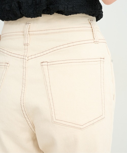 FREE'S MART（フリーズマート）の「【Sシリーズ対応】ハイウエストピンタックフレアデニムパンツ（デニムパンツ・レディース・ホワイト系その他/ブルー系その他/ダークネイビー・MEDIUM/SMALL/X-SMALL）」の9枚目の写真